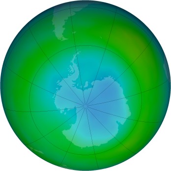 Antarctic ozone map for 1999-07